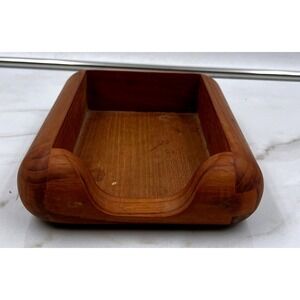 Kalmar Designs Tray Teak Wood Desk Memo Holder Vintage MCM Made in Thailand